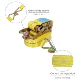 Cinta De Amarre Con Ratchet 6 metros x 38 mm, Trinquete Metalico Automatico, Cincha, Eslinga Mercancia, Correa Sujeción al por M