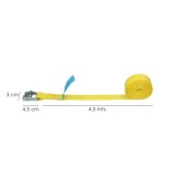 Cinta De Amarre Con Trinquete 4,5 metros x 25 mm,(2 Unidades) Trinquete Metalico Automatico, Cincha, Eslinga, Correa Sujeción al