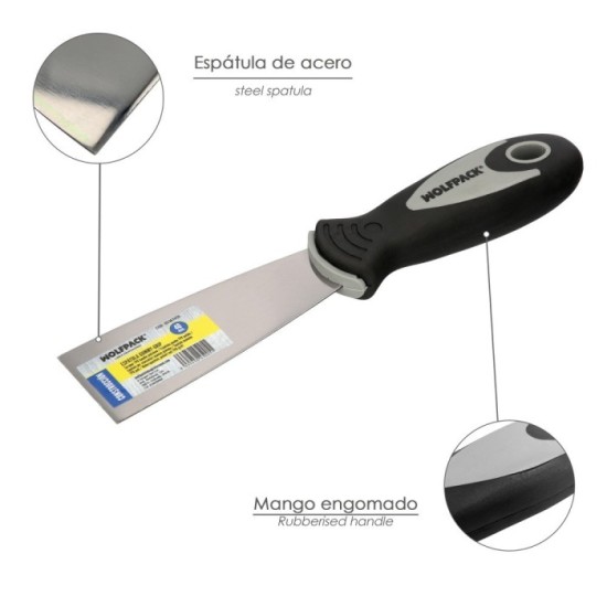 Espatula Mango Gummy Grip Hoja 40 mm, Aplicar Yeso, Pintora, Masillas, Pladur, etc, al por Mayor | Almacén de Ferretería