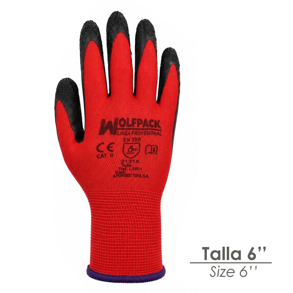 Guantes Latex / Nylon Gripflex Talla  6" (Par) al por Mayor | Almacén de Ferretería