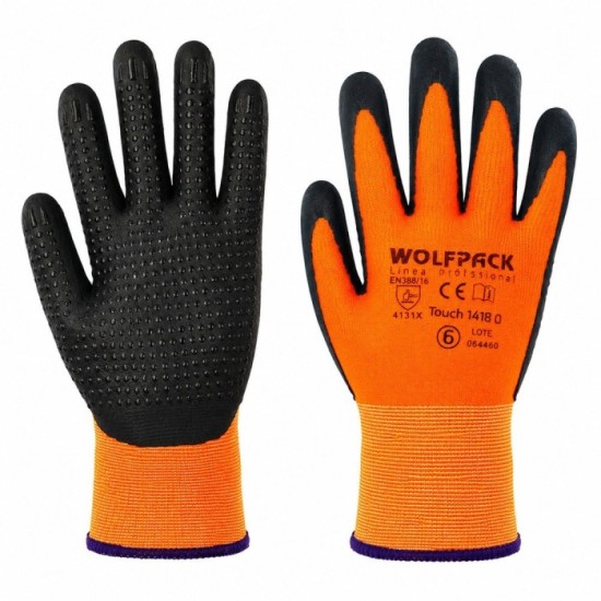 Guantes Nylon Con Palma En Foam y Puntos Nitrilo Touch 9" (Par) al por Mayor | Almacén de Ferretería