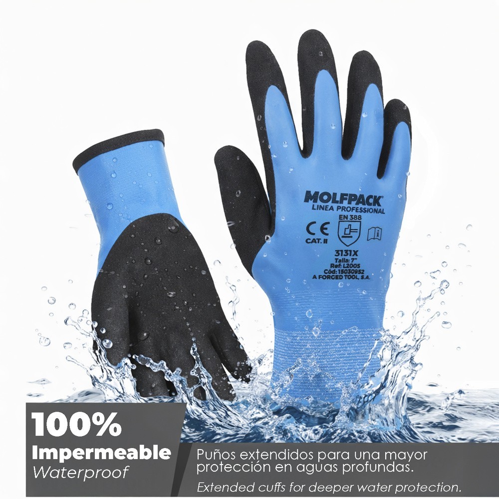 Guantes Latex Foam Impermeable 7" (Par) al por Mayor | Almacén de Ferretería