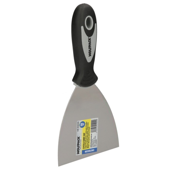 Espatula Mango Gummy Grip Hoja 100 mm, Aplicar Yeso, Pintora, Masillas, Pladur, etc, al por Mayor | Almacén de Ferretería