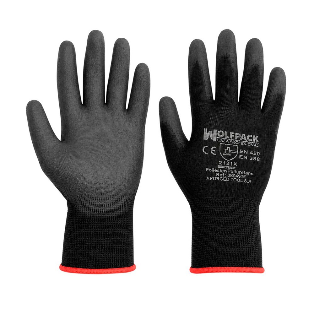 Guantes Poliuretano / Poliester Impregnado  6" (Par) al por Mayor | Almacén de Ferretería
