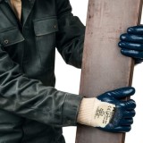 Guantes Nitrilo / Lona Pesados Nimax 8" (Par) al por Mayor | Almacén de Ferretería