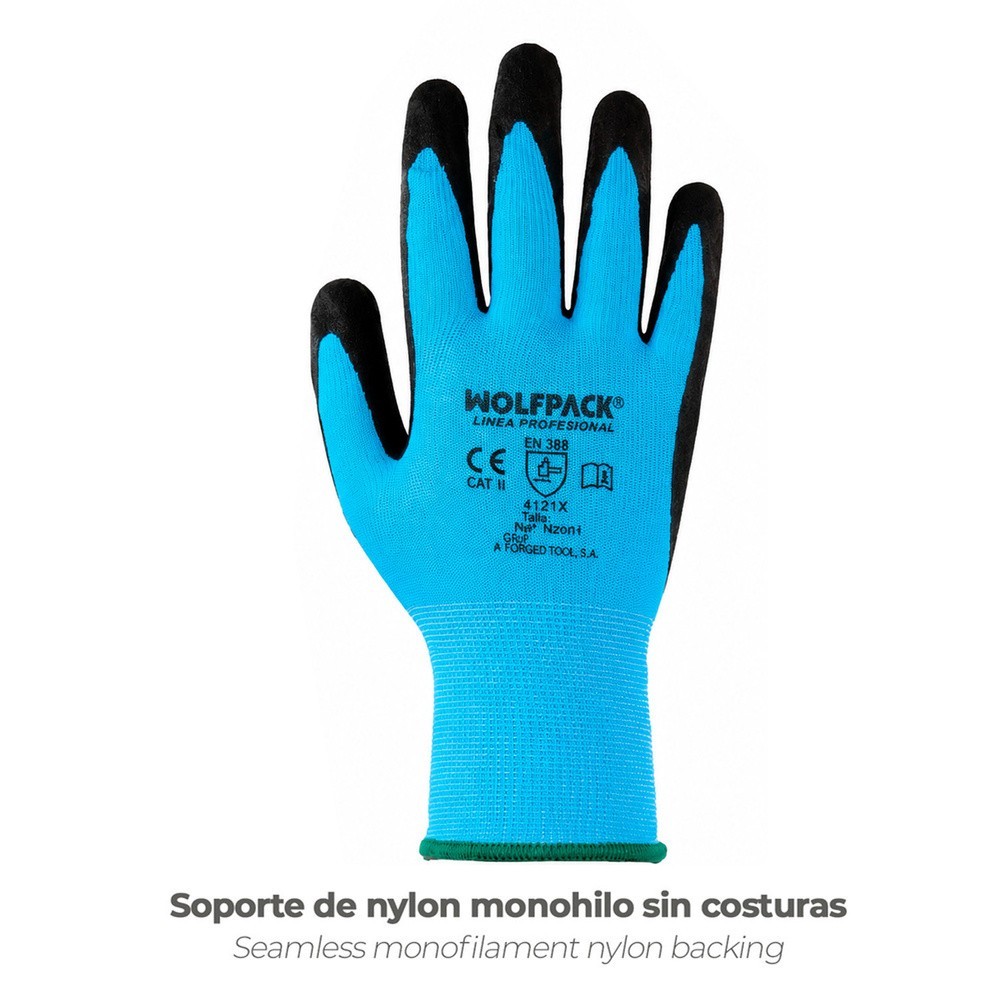 Guantes Nitrilo Reforzado Impregnado Talla 7" (Par) al por Mayor | Almacén de Ferretería