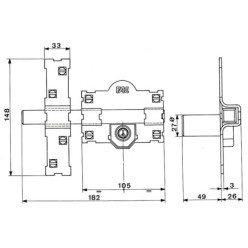 Cerrojo Fac 101-l/105-ni,Llaves Iguales