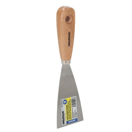 Espatula Mango Madera Hoja Acero 60 mm, Aplicar Yeso, Pintora, Masillas, Pladur, etc, al por Mayor | Almacén de Ferretería