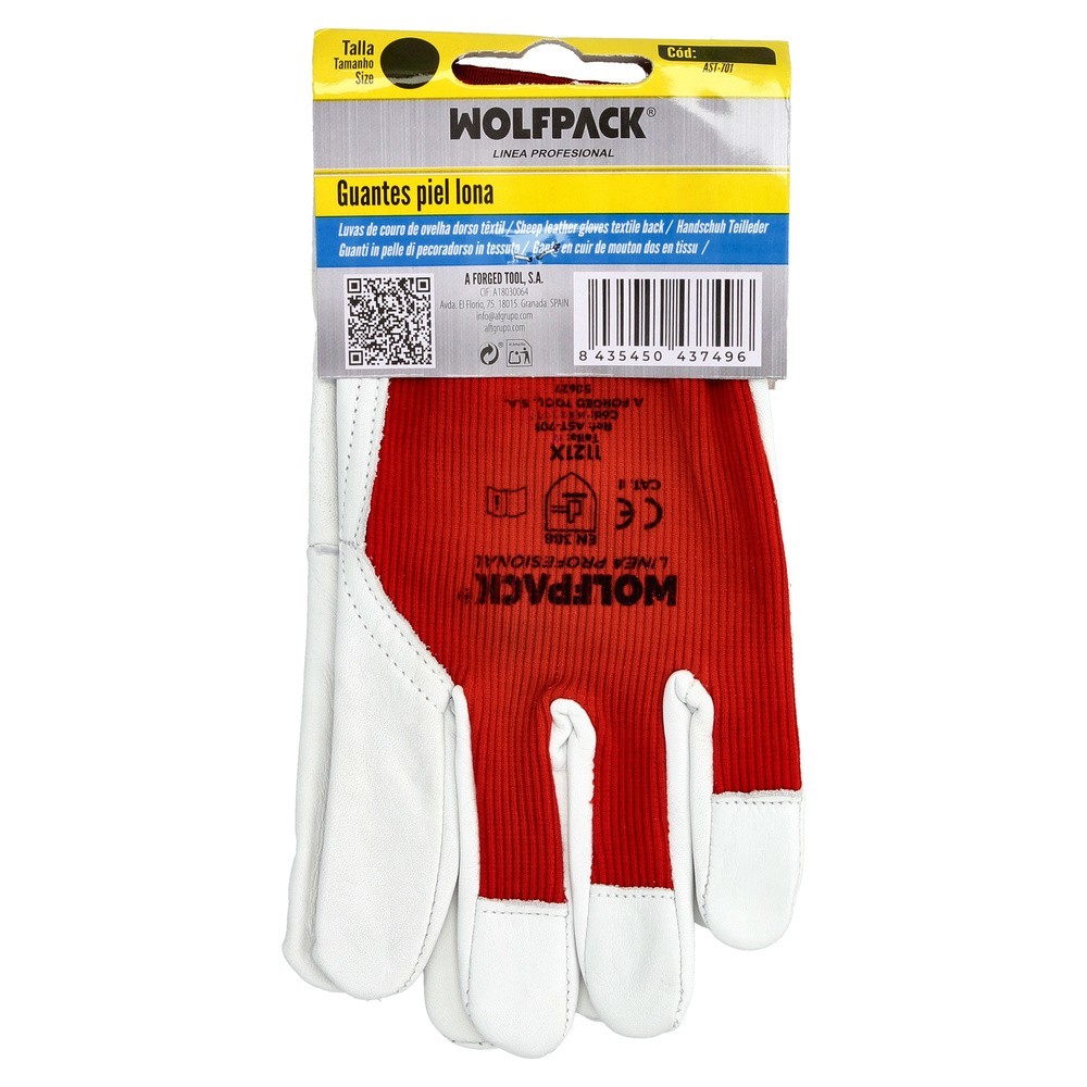 Guantes Piel / Lona Con Velcro, Con Colgador 8" Guantes De Trabajo, Guantes De Protección (Par) al por Mayor | Almacén de Ferret