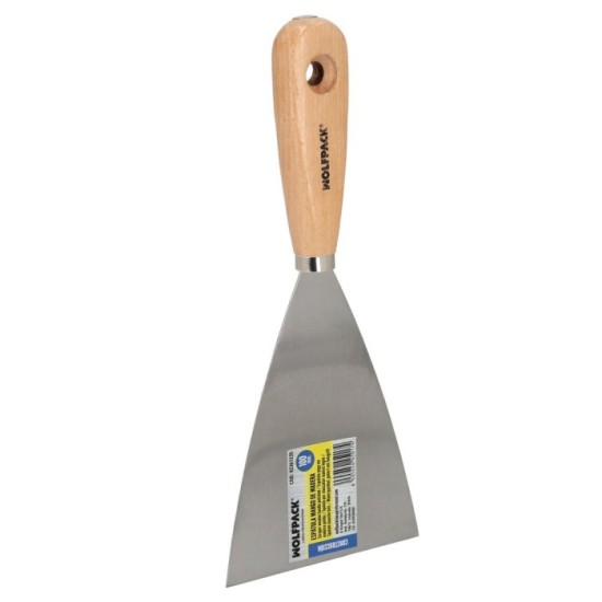 Espatula Mango Madera Hoja Acero 100 mm, Aplicar Yeso, Pintora, Masillas, Pladur, etc, al por Mayor | Almacén de Ferretería