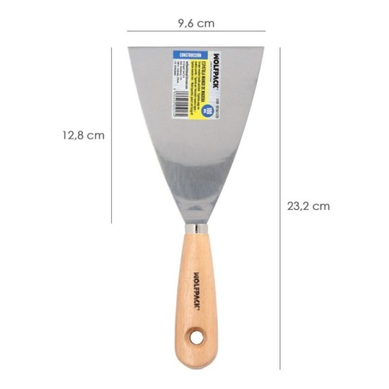 Espatula Mango Madera Hoja Acero 100 mm, Aplicar Yeso, Pintora, Masillas, Pladur, etc, al por Mayor | Almacén de Ferretería