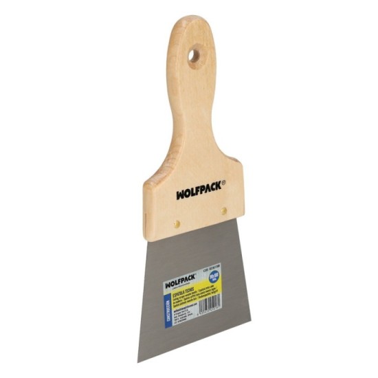 Espatula Techos Mango Madera Hoja Acero 90 x 100 mm, Aplicar Yeso, Pintora, Masillas, Pladur, etc, al por Mayor | Almacén de Fer