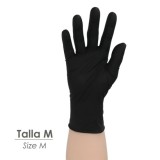 Guante Desechable Nitrilo Negro M 5,5 gms, Gruesos Caja 100 guantes, al por Mayor | Almacén de Ferretería