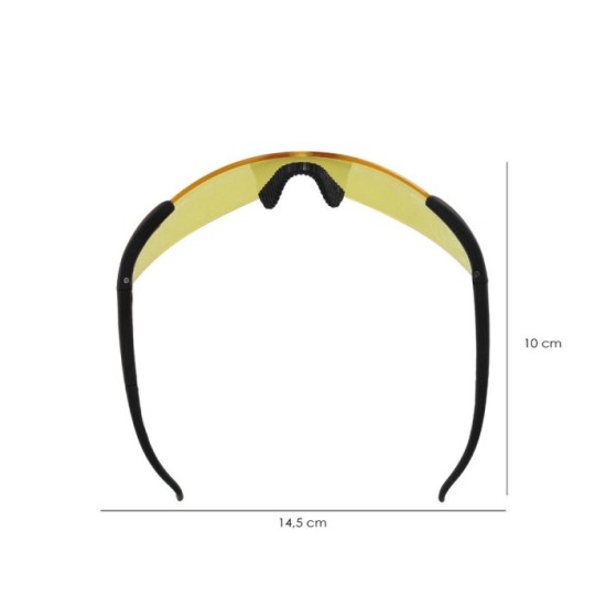 Gafas Proteccion En166 Patillas Ajustables Lentes Ambar, Puente Engomado, Homologadas EN166 al por Mayor | Almacén de Ferretería