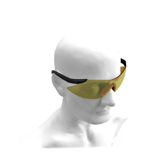 Gafas Proteccion En166 Patillas Ajustables Lentes Ambar, Puente Engomado, Homologadas EN166 al por Mayor | Almacén de Ferretería
