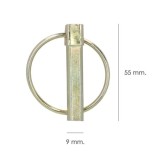 Pasador "Anilla"  Ø 9 x 55 mm, al por Mayor | Almacén de Ferretería