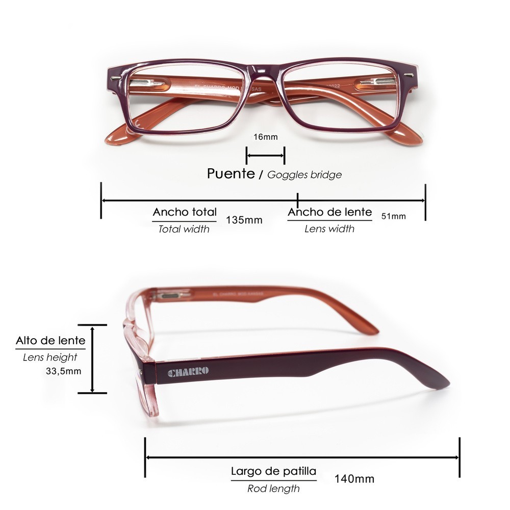 Gafas Lectura Kansas Morado / Naranja, Aumento +1,0 Gafas De Vista, Gafas De Aumento, Gafas Visión Borrosa al por Mayor | Almacé
