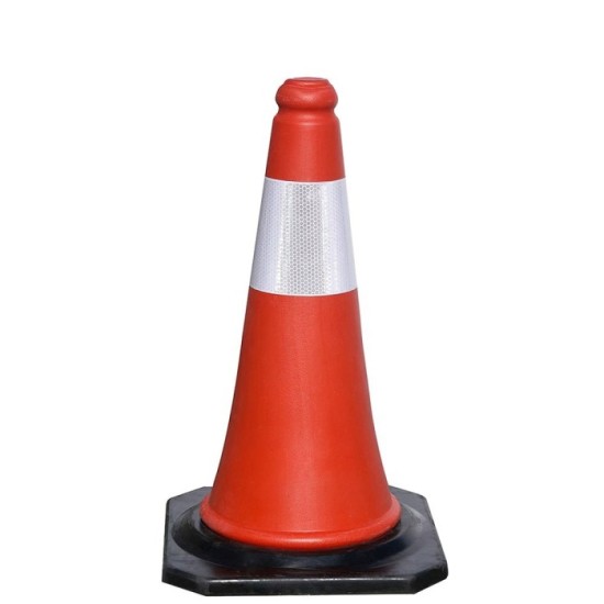 Cono Señalizacion Base Goma 50 cm, Reflectante Uso Domestico al por Mayor | Almacén de Ferretería