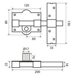 Cerrojo Fac 301-l/120-p      Bombillo 70,