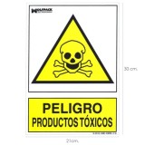 Cartel Peligro Productos Toxicos 21x 30 (Alt,) cm, al por Mayor | Almacén de Ferretería