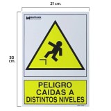Cartel Peligro Caidas a Distintos Niveles 21x 30 (Alt,) cm, al por Mayor | Almacén de Ferretería