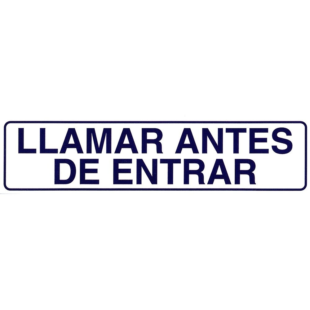 Rotulo Adhesivo 250x63 mm, Llamar Antes De Entrar al por Mayor | Almacén de Ferretería