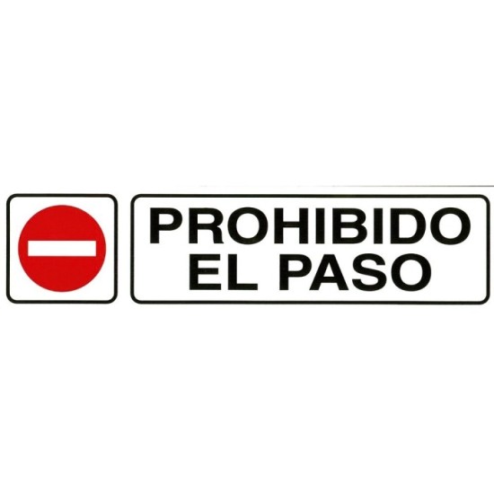 Rotulo Adhesivo 250x63 mm, Prohibido El Paso al por Mayor | Almacén de Ferretería