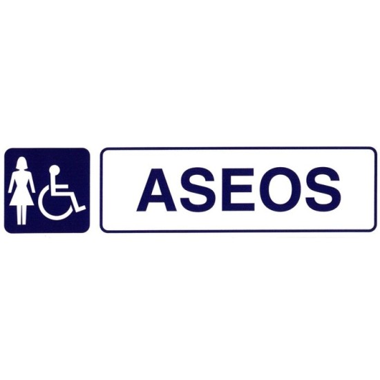 Rotulo Adhesivo Aseos Minusvalidos+mujeres 250x63 mm, al por Mayor | Almacén de Ferretería