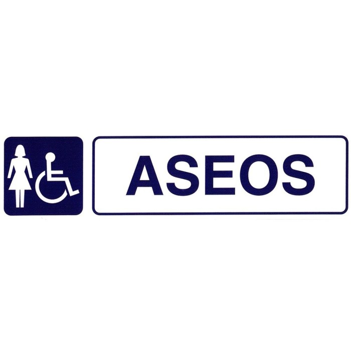 Rotulo Adhesivo Aseos Minusvalidos+mujeres 250x63 mm, al por Mayor | Almacén de Ferretería