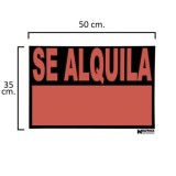 Cartel Se Alquila  50 x 35 (Alt,) cm, al por Mayor | Almacén de Ferretería