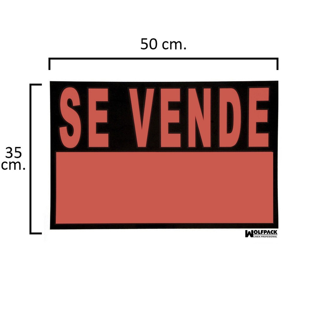 Cartel Se Vende  50x35 (Alt,) cm, al por Mayor | Almacén de Ferretería
