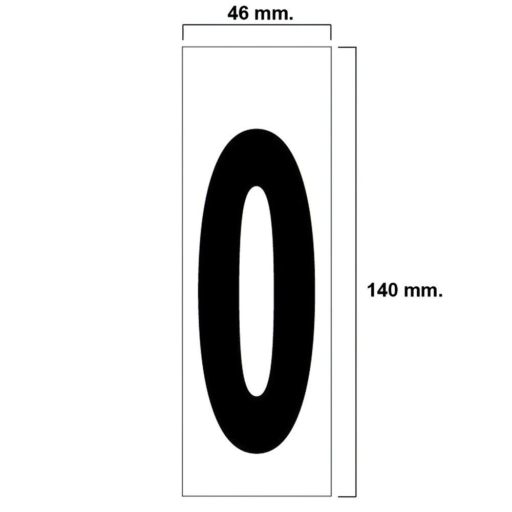 Numero Adhesivo 46x140 mm,   Nº 0 al por Mayor | Almacén de Ferretería
