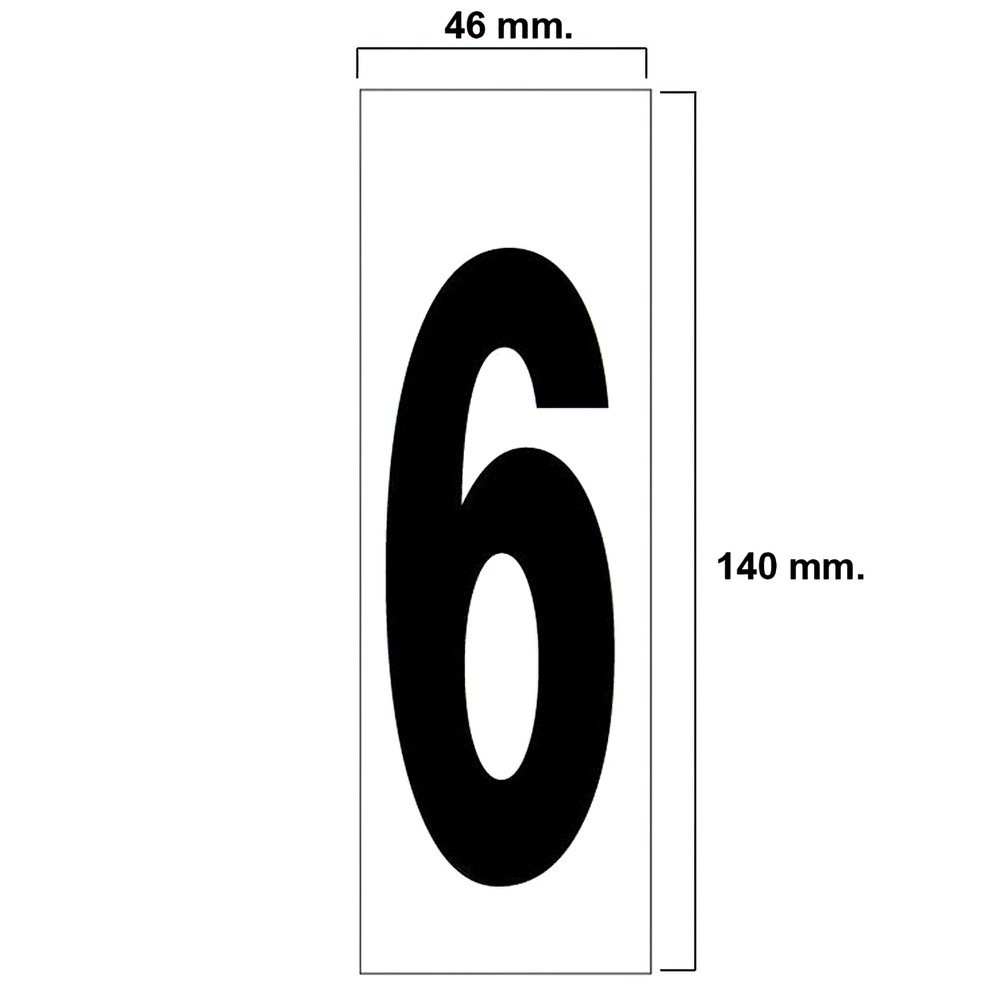 Numero Adhesivo 46x140 mm,   Nº 6 / 9 al por Mayor | Almacén de Ferretería