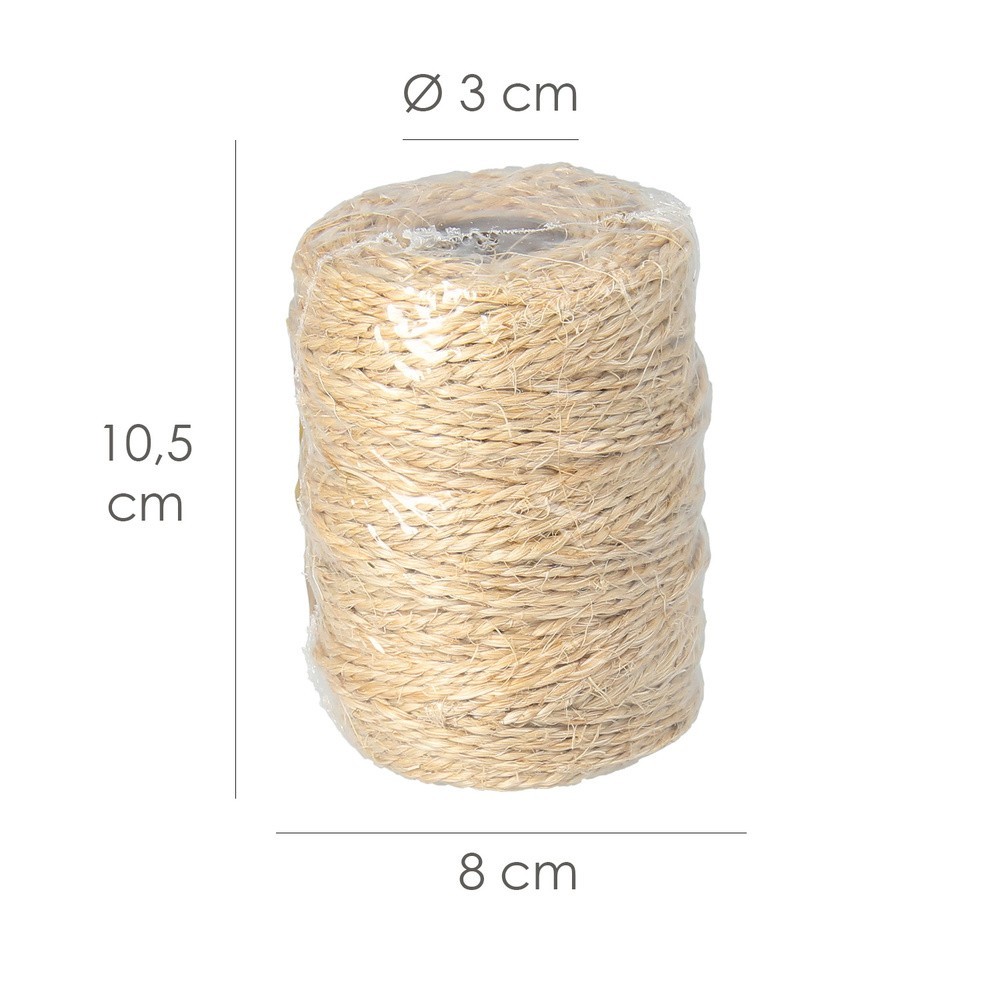 Cuerda Sisal Nº1 Hilo de 2 Cabos (Bobina 220 gr, / 50 m,) al por Mayor | Almacén de Ferretería