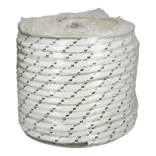 Cuerda Poliester Trenzada Blanco / Azul  5 mm, Bobina 200 m, al por Mayor | Almacén de Ferretería