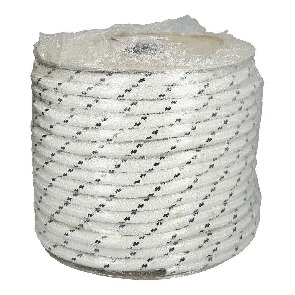 Cuerda Poliester Trenzada Blanco / Azul  8 mm, Bobina 200 m, al por Mayor | Almacén de Ferretería