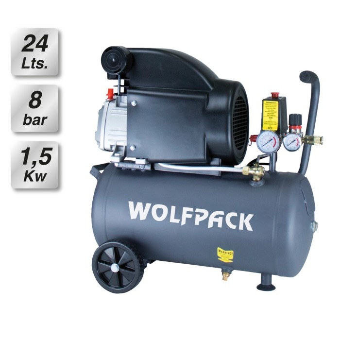 Compresor Aire 24 Litros / 8 Bares / 1,5 Kw - 2,0 HP al por Mayor | Almacén de Ferretería