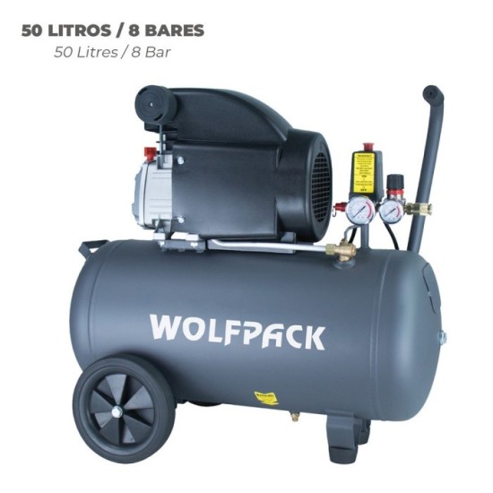 Compresor Aire 50 Litros / 8 Bares / 1,5 Kw - 2,0 HP al por Mayor | Almacén de Ferretería