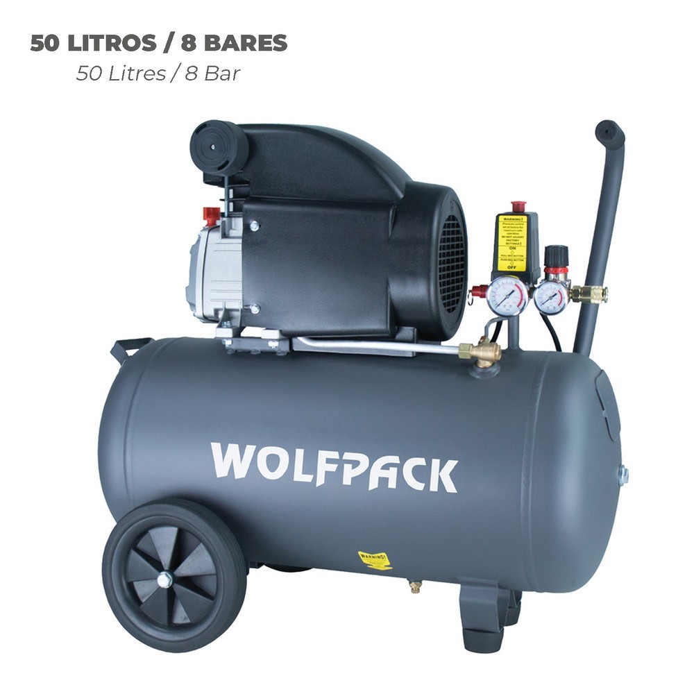 Compresor Aire 50 Litros / 8 Bares / 1,5 Kw - 2,0 HP al por Mayor | Almacén de Ferretería