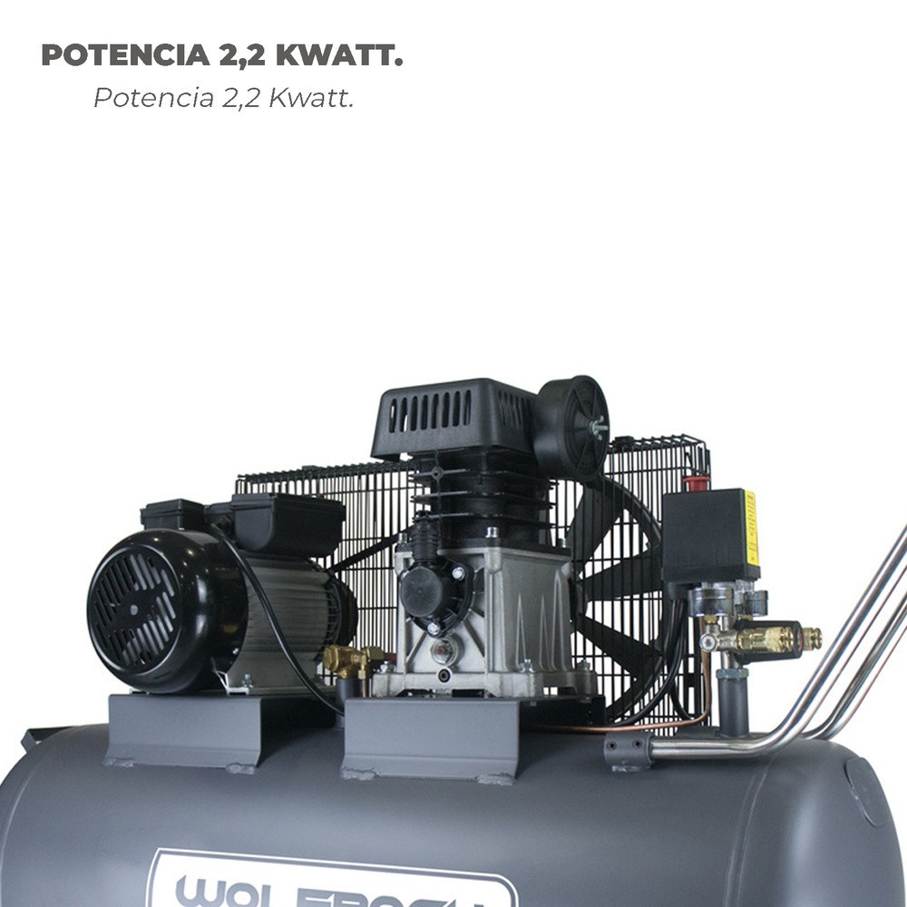Compresor 100 Litros / 8 Bares / 2,2 Kw - 3,0 Hp  Lubricado Por Aceite al por Mayor | Almacén de Ferretería