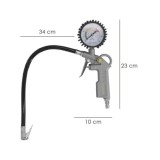 Pistola Para Inflado De Neumáticos Con Manometro, Inflador de Neumaticos, Pistola Aire Comprimido Neumaticos, Pistola Compresor 