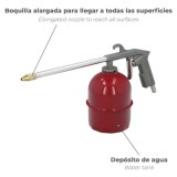 Pistola Petrolear Neumatica Con Deposito Inferior y Adaptador Rapido, Pistola Limpieza Motores, Pistola Petrolear Neumatica al p
