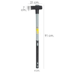 Maza Cuña Con Mango Fibra Vidrio 3 Kg,  (tipo hacha)