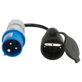 Adaptador de clavija CEE a Schuko, 2 polos + Tierra, Max, 16A, 230V al por Mayor | Almacén de Ferretería