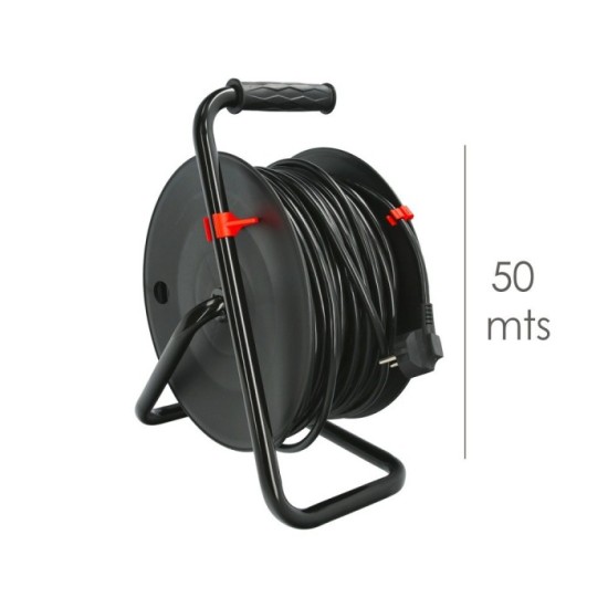 Extensible Industrial 4 Tomas 50 Metros 3 x 1,5 mm, con Protección Sobrecarga al por Mayor | Almacén de Ferretería