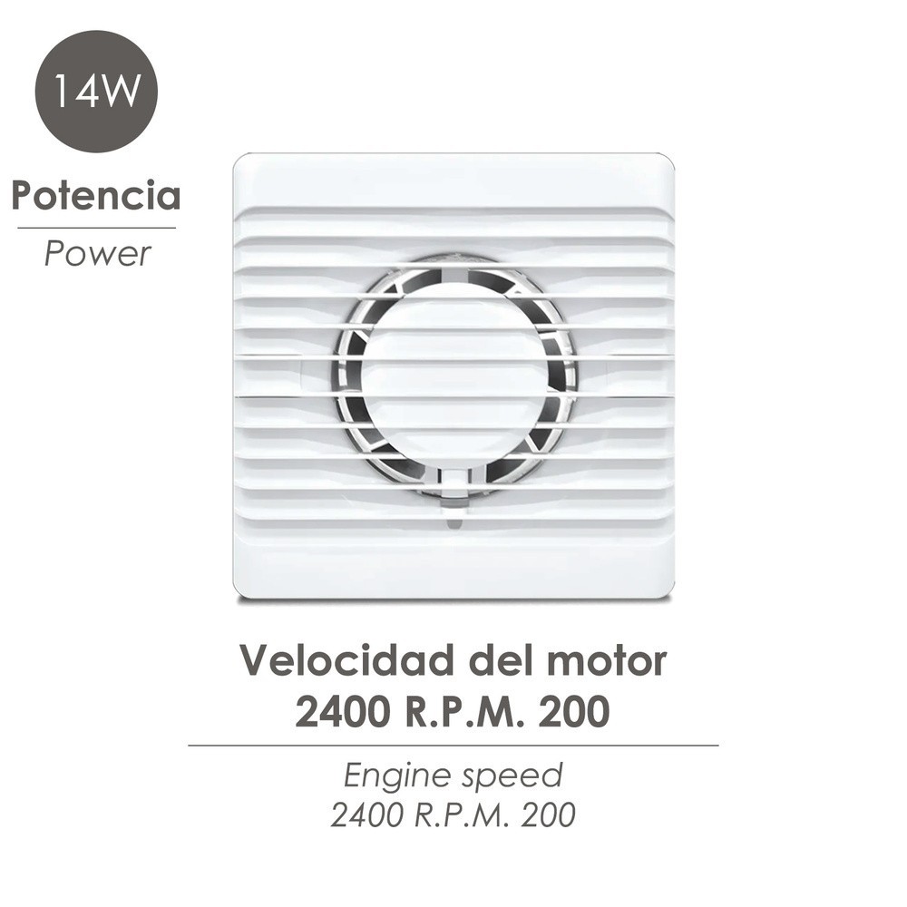 Extractor Aire Ø 125 mm, / 14 Watt, al por Mayor | Almacén de Ferretería