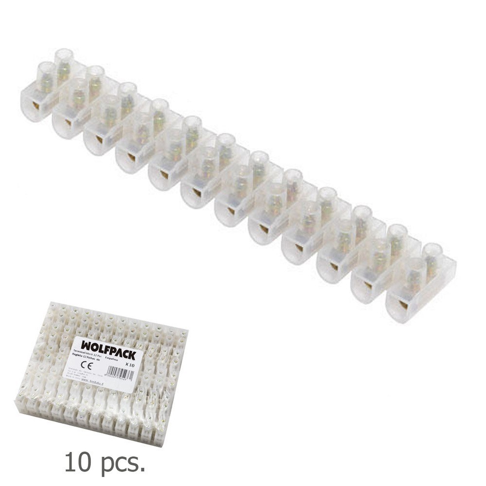 Regleta Ficha Empalme 30 Amperios / Seccion 16 mm, Envase de 10 Regletas de 12 Fichas Cada Una, al por Mayor | Almacén de Ferret