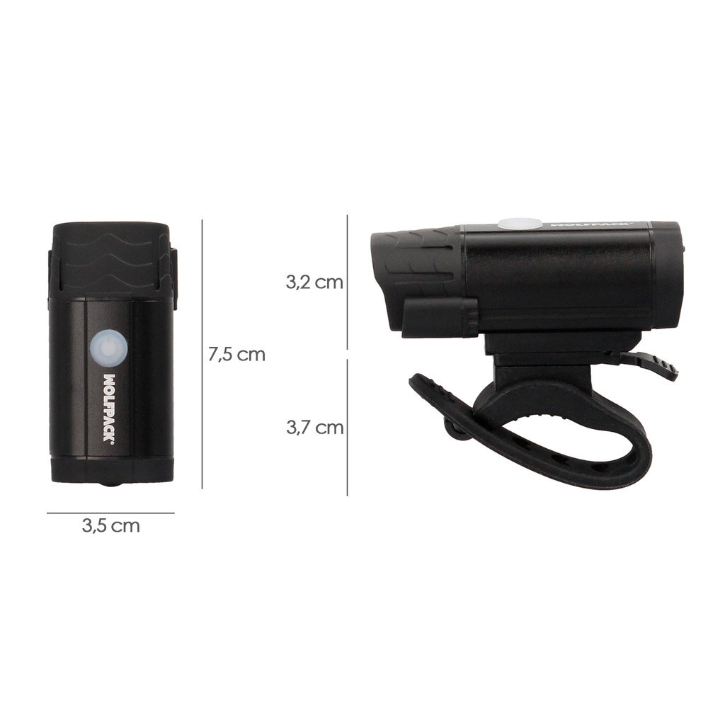 Luz Led Frontal Para Bicicleta / Patinete 400 Lumenes (5 Modos) Bateria Recargable USB al por Mayor | Almacén de Ferretería