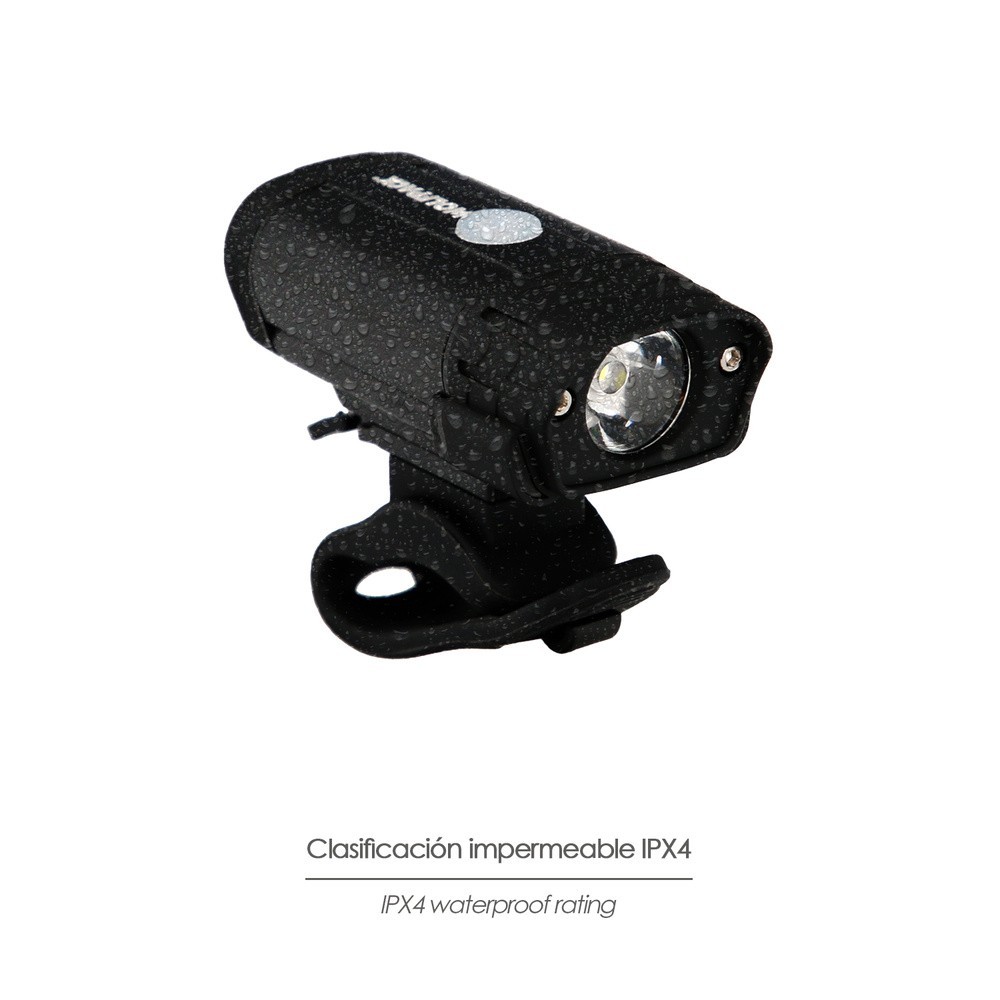 Luz Led Frontal Para Bicicleta / Patinete 400 Lumenes (5 Modos) Bateria Recargable USB al por Mayor | Almacén de Ferretería