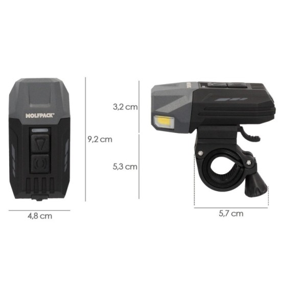 Luz Led Frontal Para Bicicleta / Patinete 800 Lumenes (7 Modos) Bateria Recargable USB al por Mayor | Almacén de Ferretería